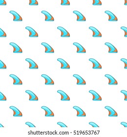 Surfing fin pattern. Cartoon illustration of surfing fin vector pattern for web