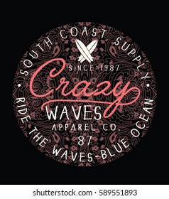 Surfing graphic design.VECTOR .
