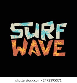 Surfing graphic t-shirt and apparel design