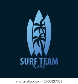 Surfing Graphics and Emblems for web design or print. Surfer logo templates. Surf Club or Shop