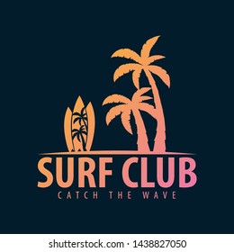 Surfing Graphics and Emblems for web design or print. Surfer logo templates. Surf Club or Shop