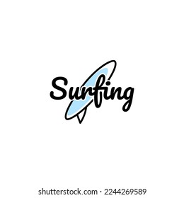 surfing graphics, logos, labels and emblems. Surf t-shirt design