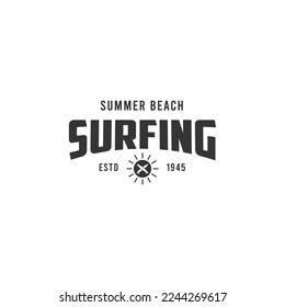 surfing graphics, logos, labels and emblems. Surf t-shirt design