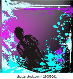 surfing grunge background