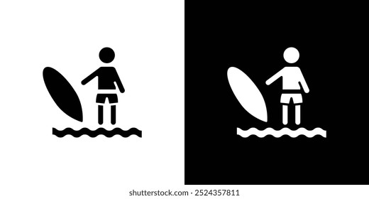 surfing icon Art design illustration