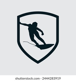 Surfing icon design vector graphic of template, sign and symbol