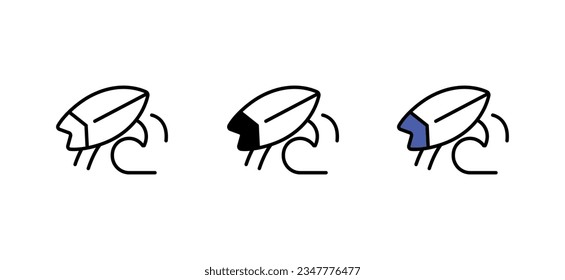Surfing icon design with white background stock illustration
