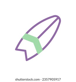 Surfing icon duotone purple green summer beach illustration vector element and symbol perfect.