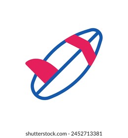 Surfing icon duotone red blue summer beach illustration vector element and symbol perfect.