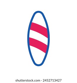 Surfing icon duotone red blue summer beach illustration vector element and symbol perfect.