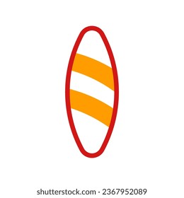 Surfing icon duotone yellow red summer beach illustration vector element and symbol perfect.