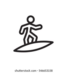surfing icon illustration isolated vector sign symbol