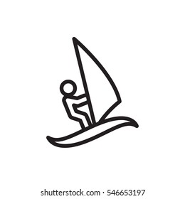 surfing icon illustration isolated vector sign symbol