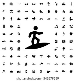 surfing icon illustration isolated vector sign symbol