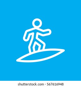 surfing icon illustration isolated vector sign symbol