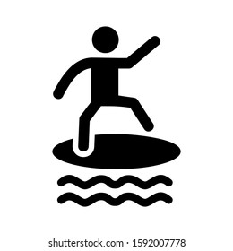 surfing icon isolated sign symbol vector illustration - high quality black style vector icons
