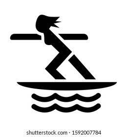 surfing icon isolated sign symbol vector illustration - high quality black style vector icons
