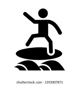 surfing icon isolated sign symbol vector illustration - high quality black style vector icons
