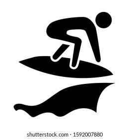 surfing icon isolated sign symbol vector illustration - high quality black style vector icons
