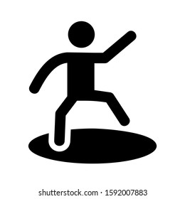 surfing icon isolated sign symbol vector illustration - high quality black style vector icons
