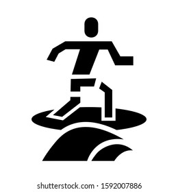 surfing icon isolated sign symbol vector illustration - high quality black style vector icons
