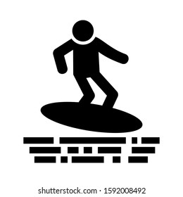 surfing icon isolated sign symbol vector illustration - high quality black style vector icons
