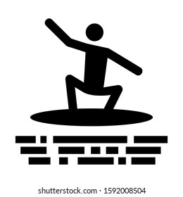 surfing icon isolated sign symbol vector illustration - high quality black style vector icons
