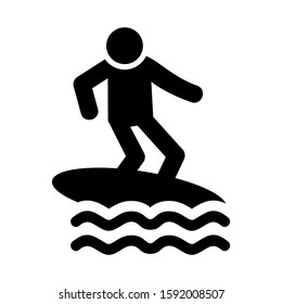 surfing icon isolated sign symbol vector illustration - high quality black style vector icons
