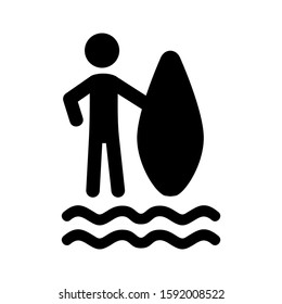 surfing icon isolated sign symbol vector illustration - high quality black style vector icons
