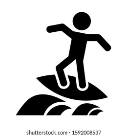 surfing icon isolated sign symbol vector illustration - high quality black style vector icons

