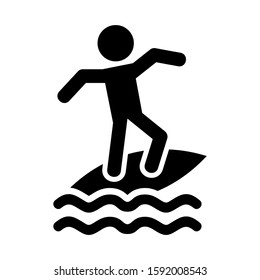 surfing icon isolated sign symbol vector illustration - high quality black style vector icons
