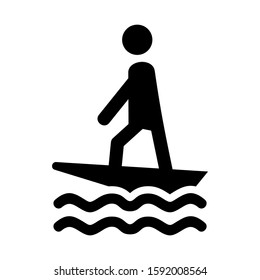 surfing icon isolated sign symbol vector illustration - high quality black style vector icons
