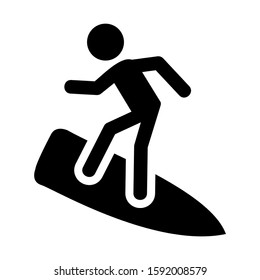 surfing icon isolated sign symbol vector illustration - high quality black style vector icons
