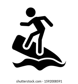 surfing icon isolated sign symbol vector illustration - high quality black style vector icons
