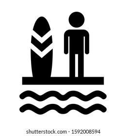 surfing icon isolated sign symbol vector illustration - high quality black style vector icons
