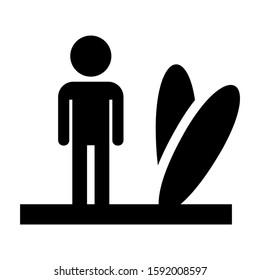 surfing icon isolated sign symbol vector illustration - high quality black style vector icons
