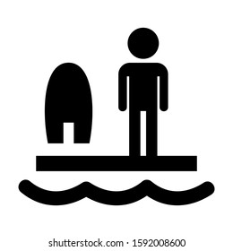 surfing icon isolated sign symbol vector illustration - high quality black style vector icons
