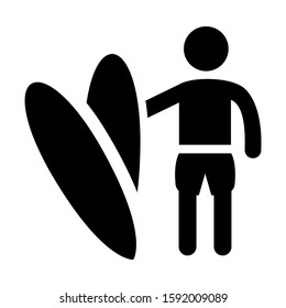 surfing icon isolated sign symbol vector illustration - high quality black style vector icons

