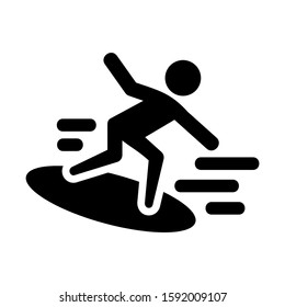 surfing icon isolated sign symbol vector illustration - high quality black style vector icons
