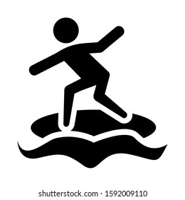 surfing icon isolated sign symbol vector illustration - high quality black style vector icons
