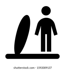 surfing icon isolated sign symbol vector illustration - high quality black style vector icons
