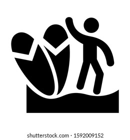 surfing icon isolated sign symbol vector illustration - high quality black style vector icons
