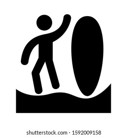 surfing icon isolated sign symbol vector illustration - high quality black style vector icons
