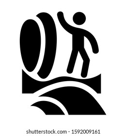 surfing icon isolated sign symbol vector illustration - high quality black style vector icons
