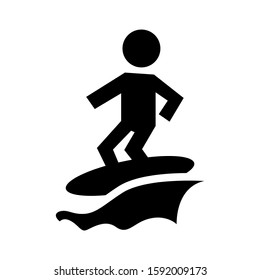 surfing icon isolated sign symbol vector illustration - high quality black style vector icons
