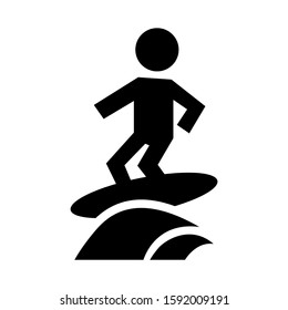 surfing icon isolated sign symbol vector illustration - high quality black style vector icons
