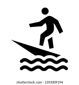 surfing icon isolated sign symbol vector illustration - high quality black style vector icons
