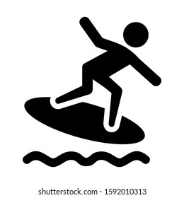 surfing icon isolated sign symbol vector illustration - high quality black style vector icons
