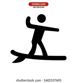 surfing icon or logo isolated sign symbol vector illustration - high quality black style vector icons

