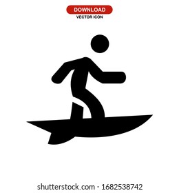surfing icon or logo isolated sign symbol vector illustration - high quality black style vector icons
